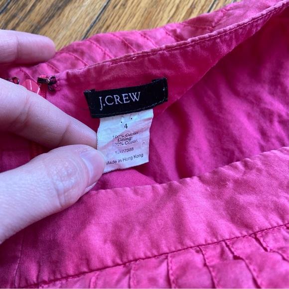 J. Crew Hot Pink Smocked Waist Midi Skirt - Picture 4 of 4